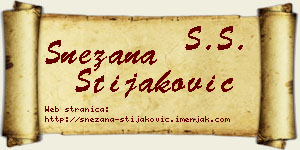 Snežana Stijaković vizit kartica